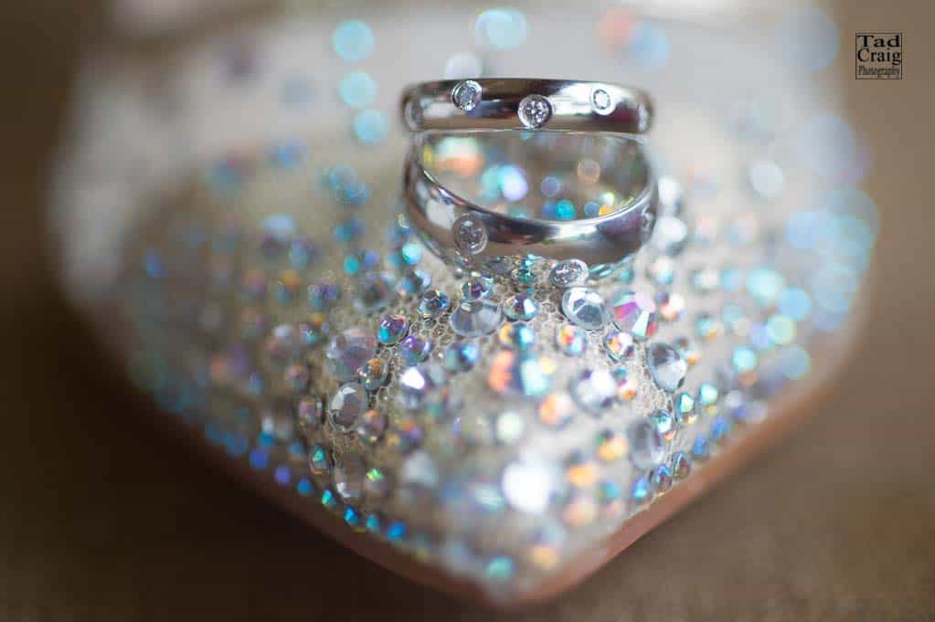 Pretty Rings on Glittery Shoes taken by Maui Wedding Photographer