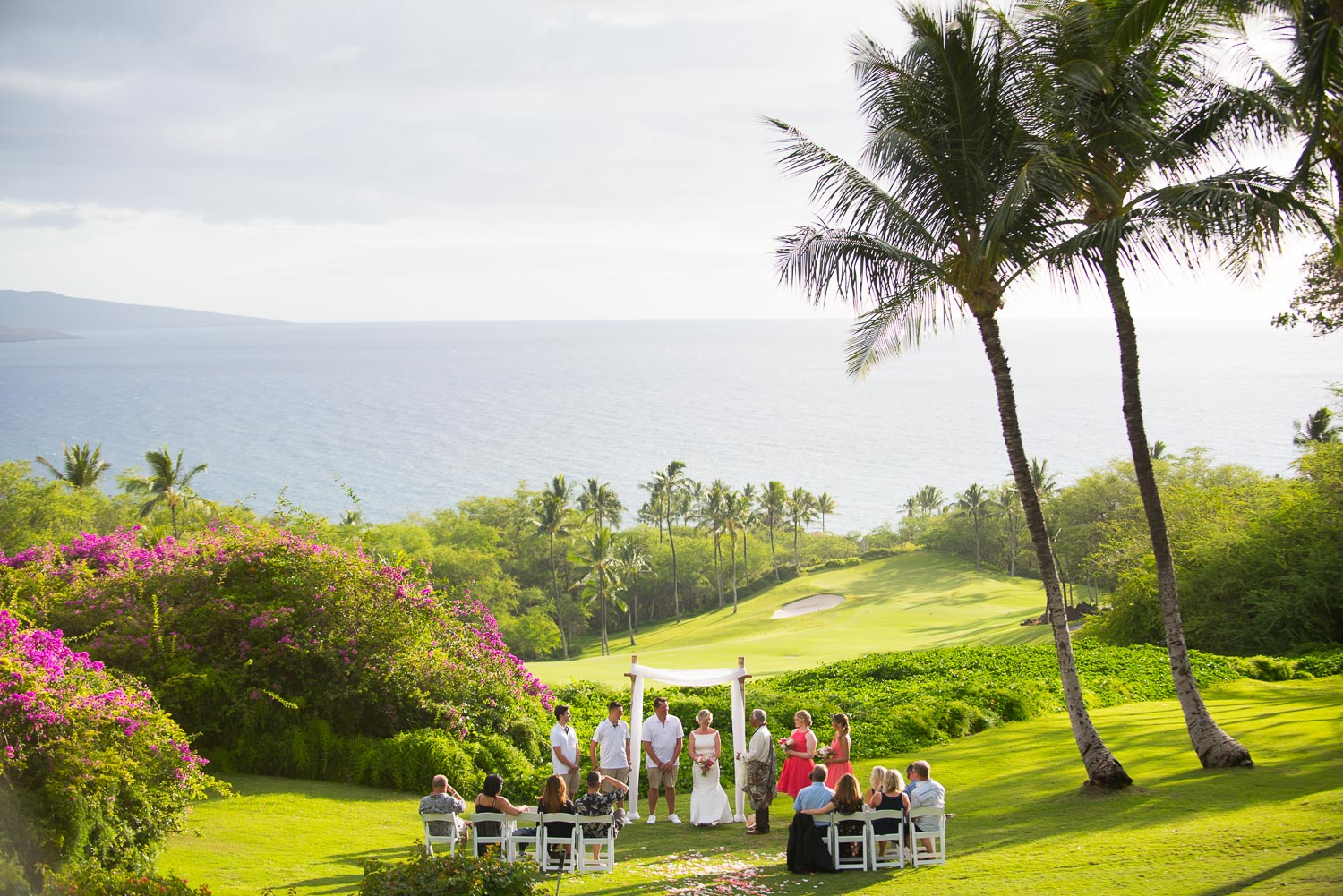 Wedding Ceremony at Gannon's Maui Restaurant. A wedding venue w a view